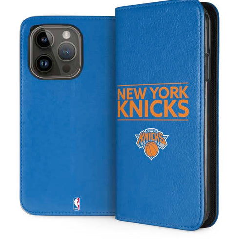 NBA New York Knicks Standard - Blue iPhone 15 Pro Folio Case